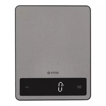 Кухонные весы электронные Vitek VT-7981 10 кг, 2 ААА, серый (VT-7981)
