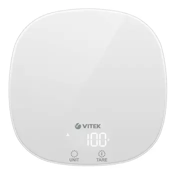 Кухонные весы электронные Vitek VT-7982 10 кг, 2 ААА, серый (VT-7982)