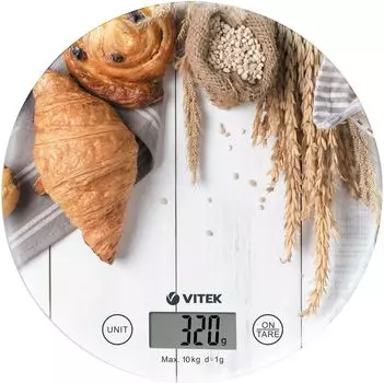 Кухонные весы электронные Vitek VT-8006 10 кг, 1 х CR2032, принт (VT-8006)