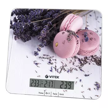 Кухонные весы электронные Vitek VT-8009 10 кг, CR2032, Рисунок (VT-8009)