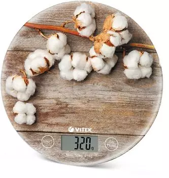 Кухонные весы электронные Vitek VT-8019 10 кг, 1 х CR2032, принт (VT-8019)