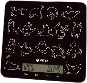 Кухонные весы электронные Vitek VT-8026 10 кг, 1 х CR2032, принт (VT-8026)
