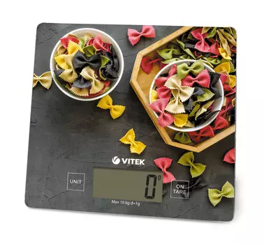 Кухонные весы электронные Vitek VT-8027 10 кг, CR2032, Рисунок (VT-8027)