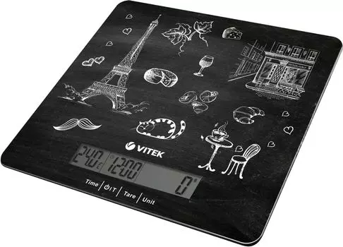 Кухонные весы электронные Vitek VT-8030 5 кг, 1 х CR2032, черный (VT-8030)