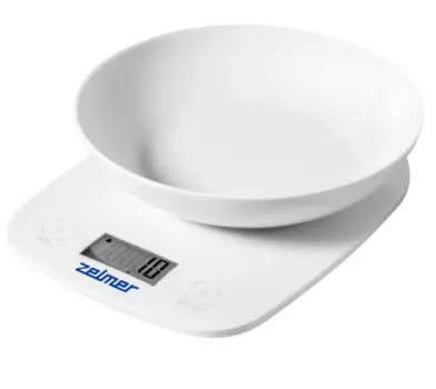 Кухонные весы электронные Zelmer ZKS1460 5 кг, 2 ААА, белый (73104931P)
