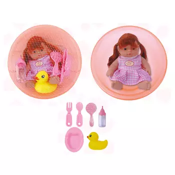 Кукла KING TIME "Весёлое купание: Малышка в платье", 20 см (KT3400A)