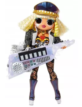Кукла L.O.L. LIL OUTRAGEOUS LITTLES OMG Remix Rock- Fame Queen and Keytar , 25 см, Музыкальная фэшн дива LOL OMG Remix в стиле рок по имени Fame Queen. Кукла высотой 25 см прячется в необычной упаковке – музыкальном боксе, который воспроизводит музыку, а также является головоломкой – нужно будет собрать куплеты песни. Fame Queen с короткими светлыми волосами и карими глазами одета в топ, серебристую юбку, кружевные черные колготки и высокие черные сапоги, на голове стильная кепи. Музыкальный инструмент – синтезатор. (577607)