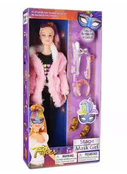 Кукла XINJIANXIN "Маскарад", 28 см, маскарадные маски, розовый (HP1093172)