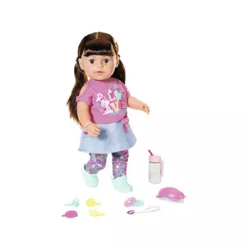 Кукла Zapf Creation "BABY born: Сестричка, брюнетка", 43 см, в комплекте аксессуары (827-185)