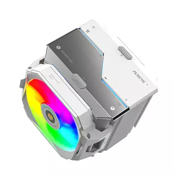 Кулер для процессора Alseye Infinity i600-W для Socket/115x/1200/1356/1366/1700/1851/2011/2011-3/2066/AM4/AM5, 120 мм, 2300rpm, 37.8 дБА, 265 Вт, 4-pin PWM, Al+Cu, RGB (AS.01.10.0002)