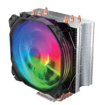 Кулер для процессора Alseye M120SE для Socket 775/115x/1200/1356/1366/AM2/AM2+/AM3/AM3+/FM1/AM4/FM2/FM2+, 120 мм, 1700rpm, 33.8 дБА, 180 Вт, 4-pin PWM, Al+Cu, RGB (AS.01.01.0008)
