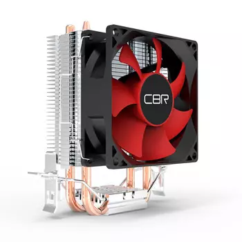 Кулер для процессора CBR CBR-CC-295 для Socket 775/115x/1200/1700/1851/AM2/AM2+/AM3/AM3+/FM1/AM4/AM5/FM2/FM2+, 80 мм, 1600rpm, 26 дБА, 95 Вт, 3-pin, Al+Cu (CBR-CC-295)