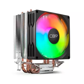 Кулер для процессора CBR CBR-CC-3130-RGB-PWM для Socket 775/115x/1200/1356/1366/1700/1851/AM2/AM2+/AM3/AM3+/FM1/AM4/AM5/FM2/FM2+, 90 мм, 2600rpm, 31.5 дБА, 130 Вт, 4-pin PWM, Al+Cu, FRGB ( CBR-CC-3130-RGB-PWM)