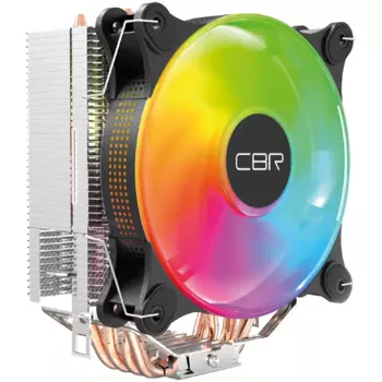 Кулер для процессора CBR CBR-CC-4180-ARGB-PWM для Socket 775/115x/1200/1356/1366/1700/1851/AM2/AM2+/AM3/AM3+/FM1/AM4/AM5/FM2/FM2+, 120 мм, 2300rpm, 34 дБА, 180 Вт, 4-pin PWM, Al+Cu, ARGB (CBR-CC-4180-ARGB-PWM)
