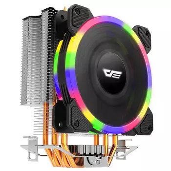 Кулер для процессора darkFlash L5 для Socket 775/115x/1200/1356/1366/AM2/AM2+/AM3/AM3+/FM1/AM4/FM2/FM2+, 120мм, 1800rpm, 32 дБА, 185Вт, 4-pin PWM, Al+Cu, RGB