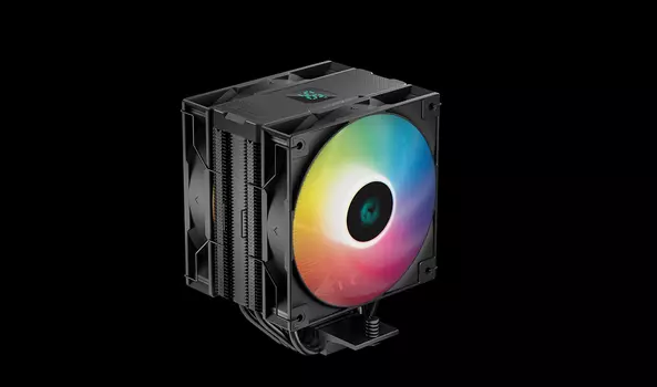 Кулер для процессора DeepCool AG400 DIGITAL PLUS для Socket/115x/1200/1700/1851/AM4/AM5, 120 мм, 2100rpm, 31.6 дБА, 220 Вт, 4-pin PWM, Al+Cu, ARGB (R-AG400-BKADMP-G-1)