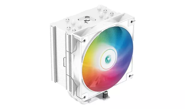 Кулер для процессора DeepCool AG500 WH ARGB для Socket/115x/1200/1700/1851/AM4/AM5, 120 мм, 1850rpm, 29.4 дБА, 240 Вт, 4-pin PWM+3-pin 5V ARGB, Al+Cu, ARGB (R-AG500-WHANMN-G)