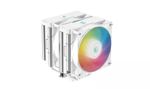 Кулер для процессора DeepCool AG620 DIGITAL WH ARGB для Socket/115x/1200/1700/1851/AM4/AM5, 120 мм, 1950rpm, 29.4 дБА, 260 Вт, 4-pin PWM, Al+Cu, ARGB (R-AG620-WHADMN-G-2)