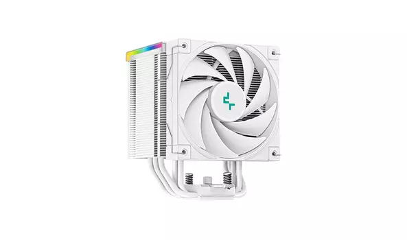 Кулер для процессора DeepCool AK500 DIGITAL WH для Socket/115x/1200/1700/1851/2011/2011-3/2066/AM4/AM5, 120 мм, 1850rpm, 28 дБА, 240 Вт, 4-pin PWM, Al+Cu, ARGB (R-AK500-WHADMN-G)
