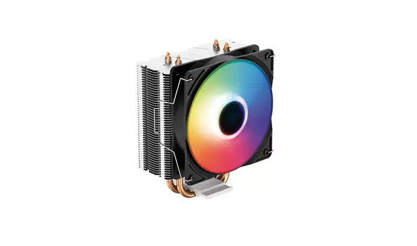 Кулер для процессора DeepCool GAMMAXX 400K для Socket/ 115x/ 1200/ 1700/ 1851/ AM4/ AM5, 120 мм, 1500rpm, 27 дБА, 180 Вт, 4-pin PWM, Al, RGB (DP-MCH4-GMX400V2-K/1700)