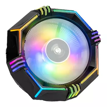 Кулер для процессора Eurocase C901 FRGB для Socket/115x/1200/1356/1366/1700/1851/2011/2011-3/2066/AM2/AM2+/AM3/AM3+/FM1/AM4/FM2/FM2+, 135 мм, 1800rpm, 28 дБА, 65 Вт, 3-pin, Al, FRGB (00-00914755)