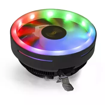 Кулер для процессора Exegate Dark Magic EE126R-PWM.RGB для Socket 775/115x/1200/AM2/AM2+/AM3/AM3+/FM1/AM4/FM2/FM2+, 120 мм, 2000rpm, 24 дБА, 95 Вт, 4-pin PWM, Al, RGB (EX286157RUS)
