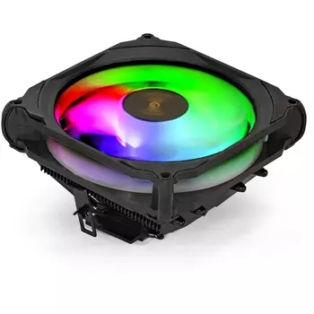 Кулер для процессора Exegate Dark Magic EE400XL-PWM.RGB для Socket 775/115x/1200/1700/1851/AM2/AM2+/AM3/AM3+/FM1/AM4/FM2/FM2+, 120 мм, 2000rpm, 24 дБА, 125 Вт, 4-pin PWM, Al, RGB (EX286158RUS)