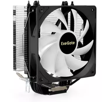 Кулер для процессора Exegate Dark Magic EE400XL-PWM для Socket 775/115x/1200/1700/1851/AM2/AM2+/AM3/AM3+/FM1/AM4/AM5/FM2/FM2+, 120 мм, 2400rpm, 37 дБА, 125 Вт, 4-pin PWM, Al+Cu, ARGB (EX295003RUS)