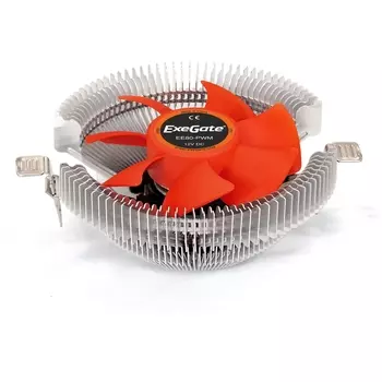 Кулер для процессора Exegate EE80-PWM для Socket 775/115x/1200/AM2/AM2+/AM3/AM3+/FM1/AM4/FM2/FM2+, 80 мм, 2400rpm, 24 дБА, 65 Вт, 4-pin PWM, Al (EX286145RUS)