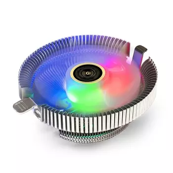 Кулер для процессора Exegate Wizard EE91-PWM.RGB для Socket/115x/1200/1700/1851/AM2+/AM3/AM3+/FM1/AM4/AM5/FM2/FM2+, 90 мм, 2400rpm, 24 дБА, 4-pin PWM, Al, RGB (EX297295RUS)