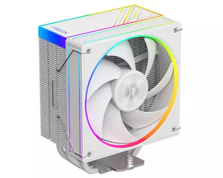 Кулер для процессора ID-COOLING FROZN A410 ARGB WHITE для Socket/115x/1200/1700/1851/AM4/AM5, 120 мм, 2000rpm, 29.9 дБА, 220 Вт, 4-pin PWM+3-pin 5V ARGB, Al+Cu, ARGB