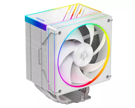 Кулер для процессора ID-COOLING FROZN A610 ARGB WHITE для Socket/115x/1200/1700/1851/2011/2011-3/2066/AM4/AM5, 120 мм, 2000rpm, 29.9 дБА, 250 Вт, 4-pin PWM, Al+Cu, ARGB