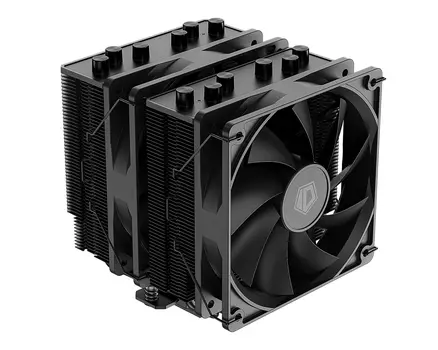 Кулер для процессора ID-COOLING SE-206-XT BLACK для Socket/115x/1200/1700/1851/AM4/AM5, 120 мм, 1800rpm, 35.2 дБА, 250 Вт, 4-pin PWM, Al+Cu