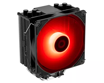 Кулер для процессора ID-COOLING SE-214-XT RX для Socket/115x/1200/1700/1851/AM4/AM5, 120 мм, 1800rpm, 35.2 дБА, 180 Вт, 4-pin PWM, Al+Cu, Red LED (SE-214-XT RX)