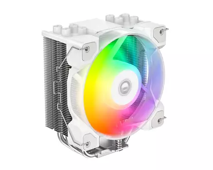 Кулер для процессора ID-COOLING SE-214-XT DF WHITE для Socket/115x/1200/1700/1851/AM4/AM5, 120 мм, 2000rpm, 180 Вт, 4-pin PWM, Al+Cu, ARGB (SE-214-XT DF WHITE)