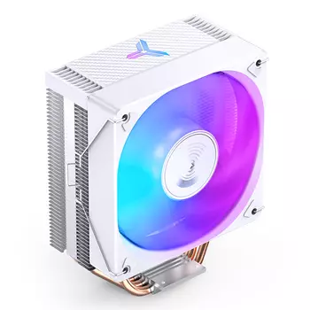 Кулер для процессора Jonsbo CR-1000E White для Socket/115x/1200/1700/1851, 120 мм, 1500rpm, 32 дБА, 210 Вт, 4-pin PWM, Al+Cu, RGB