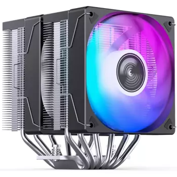 Кулер для процессора Jonsbo CR-3000E Black для Socket/115x/1200/1700/1851/AM4/AM5, 120 мм, 1600rpm, 34 дБА, 260 Вт, 4-pin PWM, Al+Cu, FRGB (CR-3000E(Color) Black)