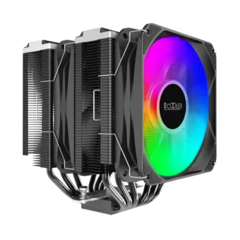 Кулер для процессора PCcooler Paladin S9 B для Socket/115x/1200/1700/2011/2011-3/2066/AM4, 120 мм, 1800rpm, 28.6 дБА, 250 Вт, 4-pin PWM+3-pin 5V ARGB, Al+Cu, ARGB