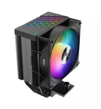 Кулер для процессора PCcooler R400 ARGB BK для Socket/115x/1200/1700/1851/AM4/AM5, 90 мм, 2200rpm, 28.3 дБА, 180 Вт, 4-pin PWM+3-pin 5V ARGB, Al+Cu, ARGB (R400-BKAWYX-US)
