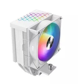 Кулер для процессора PCcooler R400 ARGB WH для Socket/115x/1200/1700/1851/AM4/AM5, 90 мм, 2200rpm, 28.3 дБА, 180 Вт, 4-pin PWM+3-pin 5V ARGB, Al+Cu, ARGB (R400 ARGB WH)