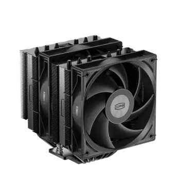 Кулер для процессора PCcooler RT620 BK для Socket/115x/1200/1700/1851/AM4/AM5, 120 мм, 2200rpm, 34.9 дБА, 250 Вт, 4-pin PWM, Al, оранжевый (RT620-BKNWXX-GL)