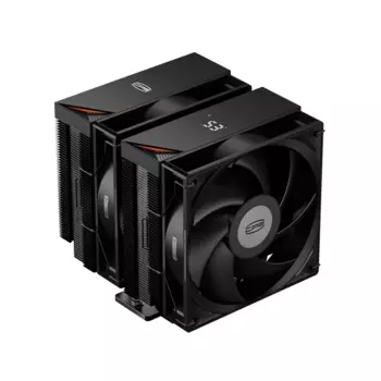 Кулер для процессора PCcooler RT620 Digital BK для Socket/115x/1200/1700/1851/AM4/AM5, 120 мм, 2200rpm, 34.9 дБА, 250 Вт, 4-pin PWM, Al, оранжевый (RT620 Digital BK)