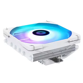 Кулер для процессора Thermalright AXP120-X67 White ARGB для Socket/115x/1200/1700/1851/2011/2011-3/2066/AM4/AM5, 120 мм, 1800rpm, 26.1 дБА, 4-pin PWM+3-pin 5V ARGB, Al+Cu, ARGB (AXP120-X67-WH-ARGB)