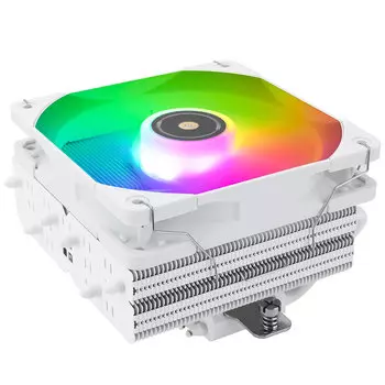 Кулер для процессора Thermalright SI-100 WHITE ARGB для Socket/115x/1200/1700/1851/2011/2011-3/2066/AM4/AM5, 120 мм, 2000rpm, 27.7 дБА, 4-pin PWM+3-pin 5V ARGB, Al+Cu, ARGB (SI-100-WH-ARGB)