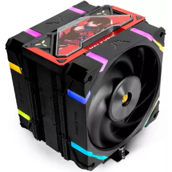 Кулер для процессора Valkyrie SL125 Loki для Socket/115x/1200/1700/1851/2011/2011-3/2066/AM4/AM5, 120 мм, 1850rpm, 29 дБА, 230 Вт, 4-pin PWM+3-pin 5V ARGB, Al+Cu, ARGB (VK_VIND-SL125-BK)
