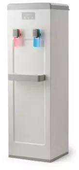 Кулер напольный VATTEN V08WK, нагрев 650 Вт 6 л/ч 90°C / охлаждение 100 Вт 2 л/ч 10°C, защита от детей, белый/серый (6759)