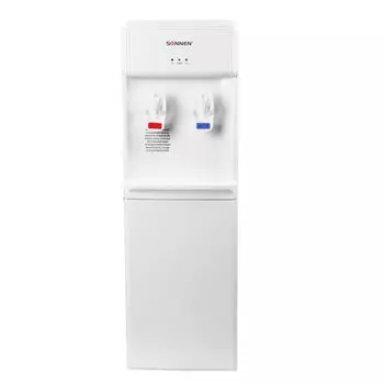 Кулер напольный SONNEN FS-01, нагрев 550 Вт 5 л/ч 90°C / охлаждение 70 Вт 500 мл/ч 10°C, белый (453982)