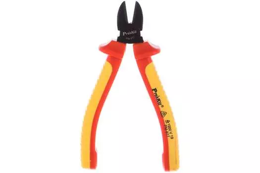 Кусачки 165мм, инструментальная сталь, рукоятки двухкомпонентные, диэлектрические, ⌀ кабеля до 2мм, ProsKit