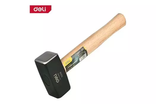 Кувалда тупоносая, рукоять дерево, боек сталь 1 кг, Deli (DL448010)