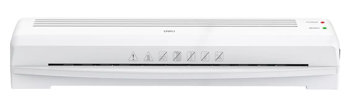 Ламинатор Deli E14379, A3, 80 мкм - 125 мкм, горячее + холодное ламинирование, 26 см/мин., фото, реверс, белый (E14379)